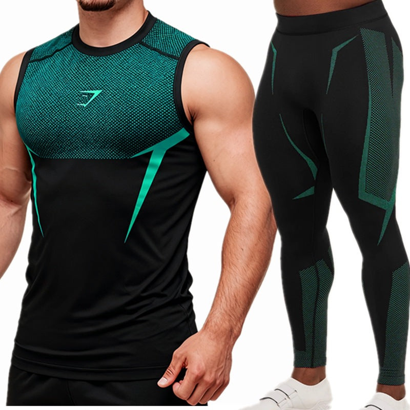 Fitness Sports Tight Compression Vest And Pants