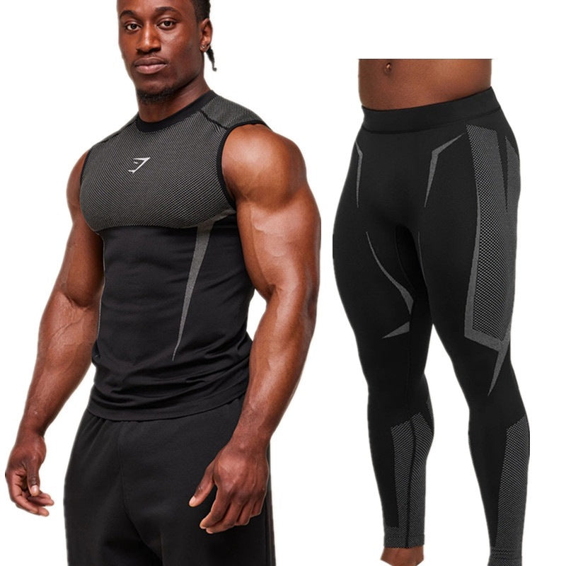 Fitness Sports Tight Compression Vest And Pants