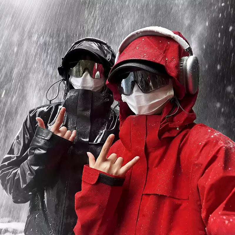 Outdoor Jacket For Men And Women, Three-in-one Windproof And Waterproof Hiking Hooded Mountaineering Jacket