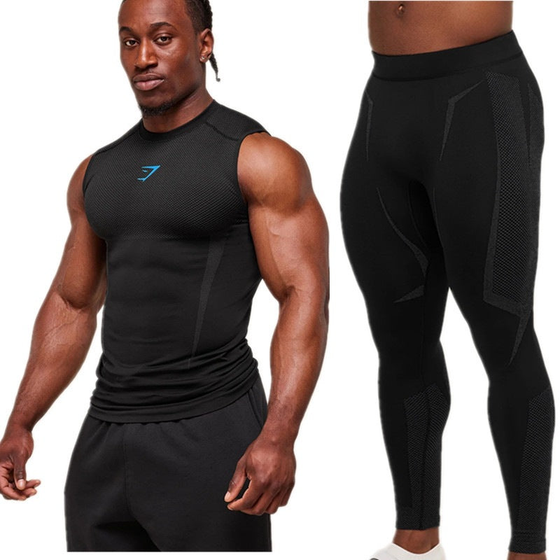 Fitness Sports Tight Compression Vest And Pants