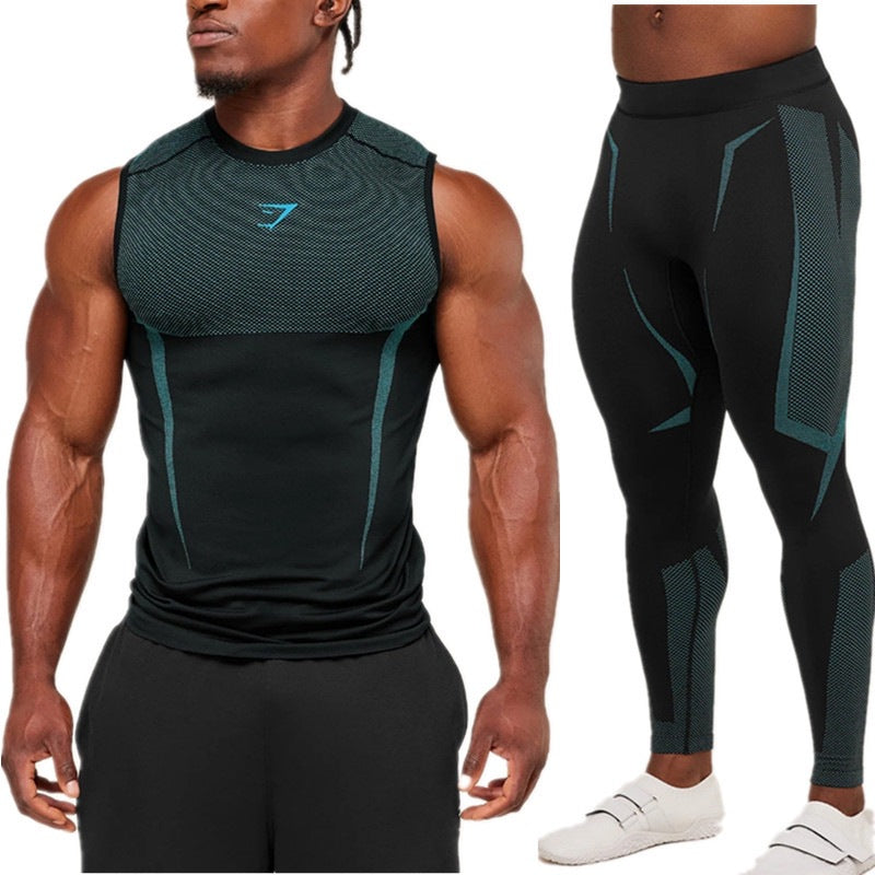 Fitness Sports Tight Compression Vest And Pants