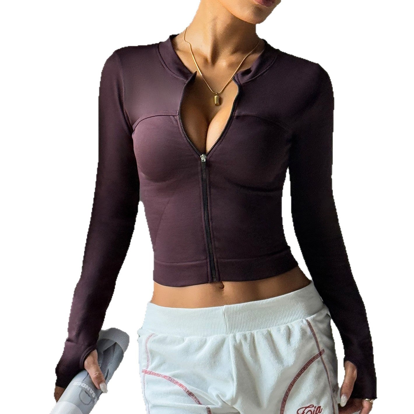 Long-sleeve Zipper Quick-drying ftness Clothes Coat